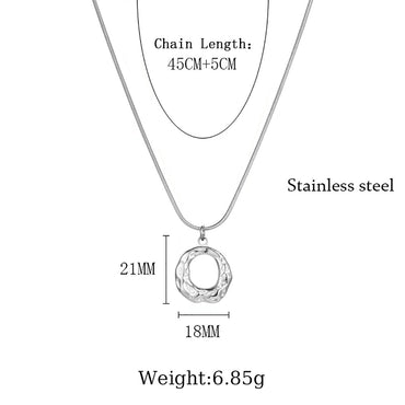 Wholesale Basic Classic Style Geometric Titanium Steel Plating Pendant Necklace