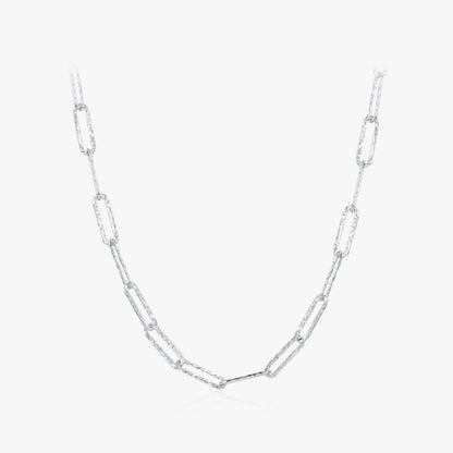 Ig Style Simple Style Geometric Solid Color Sterling Silver Plating Rhodium Plated Necklace