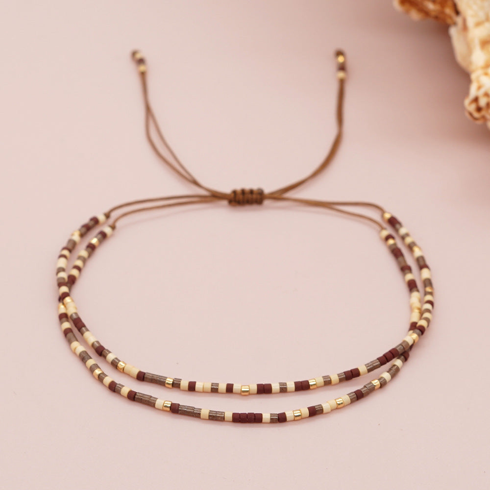 Bohemian Round Glass Beaded Women's Bracelets