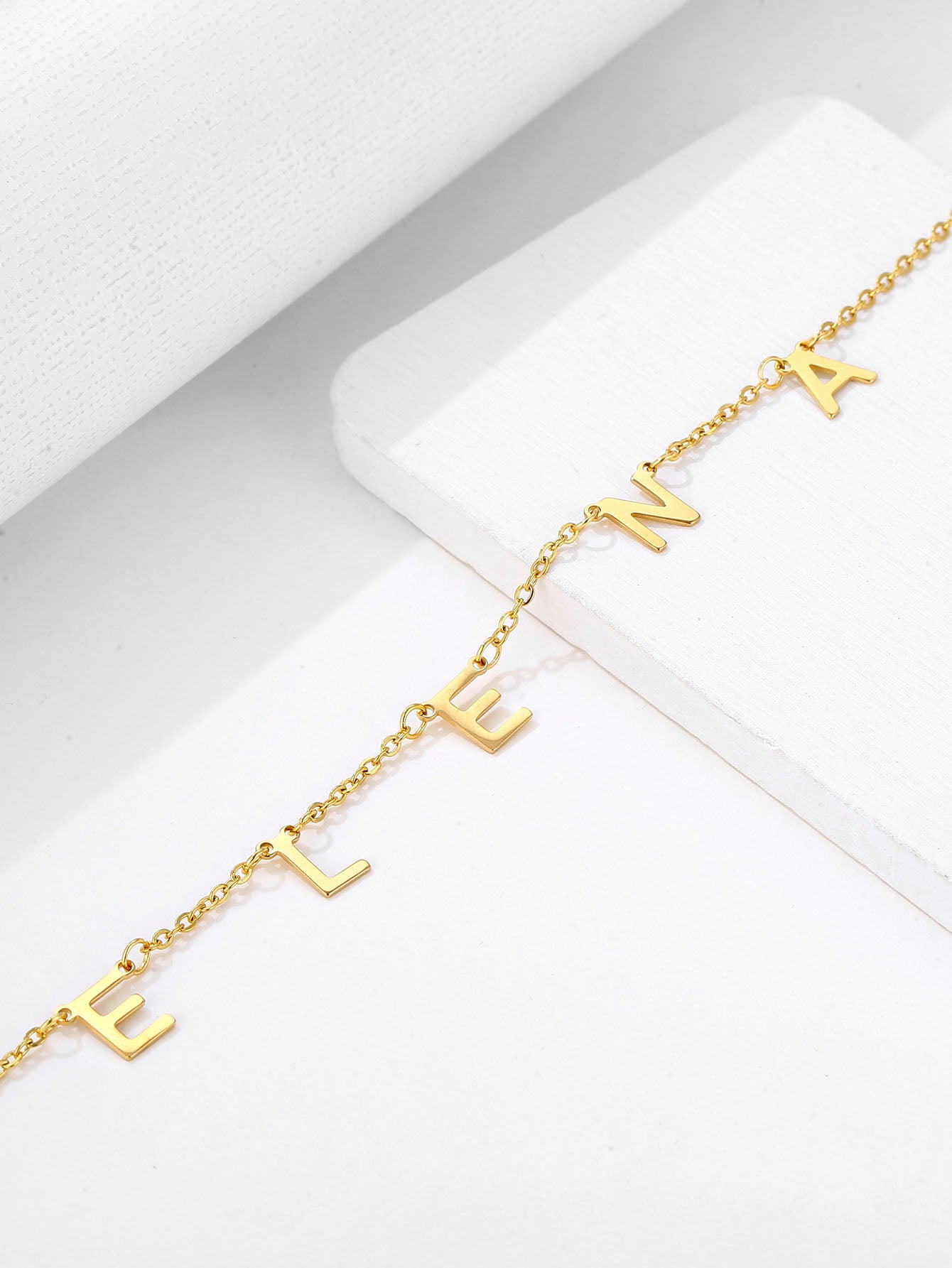 Simple Style Letter Stainless Steel Plating 18k Gold Plated Necklace