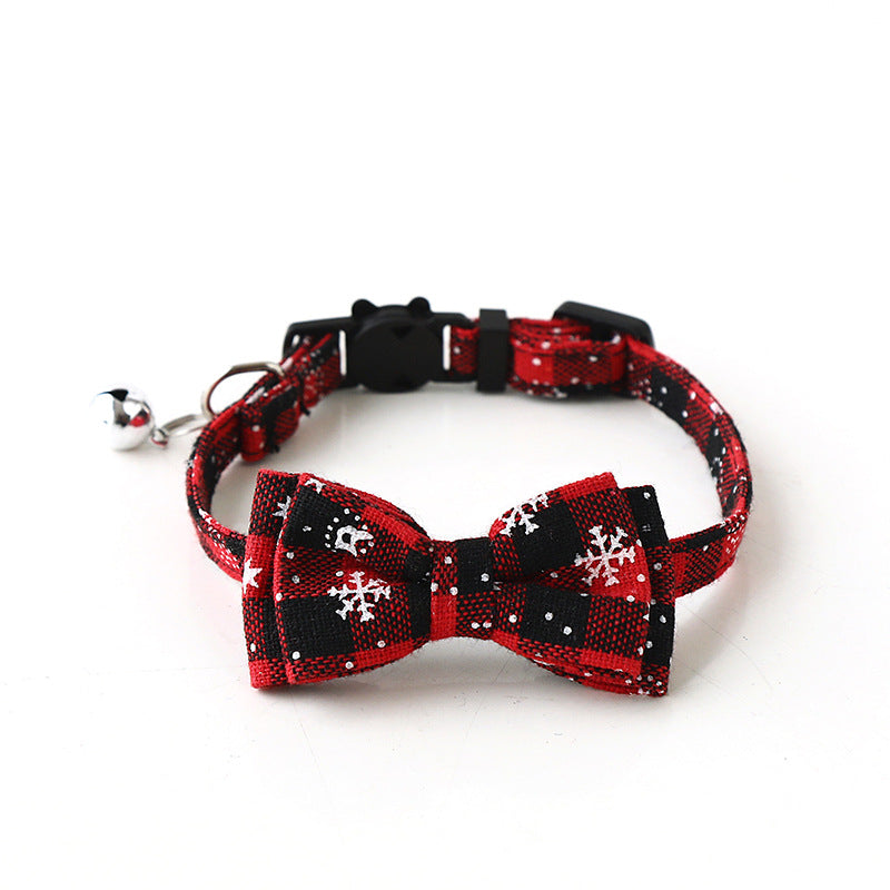 Cartoon Style Cloth Christmas Flower Pet Collar