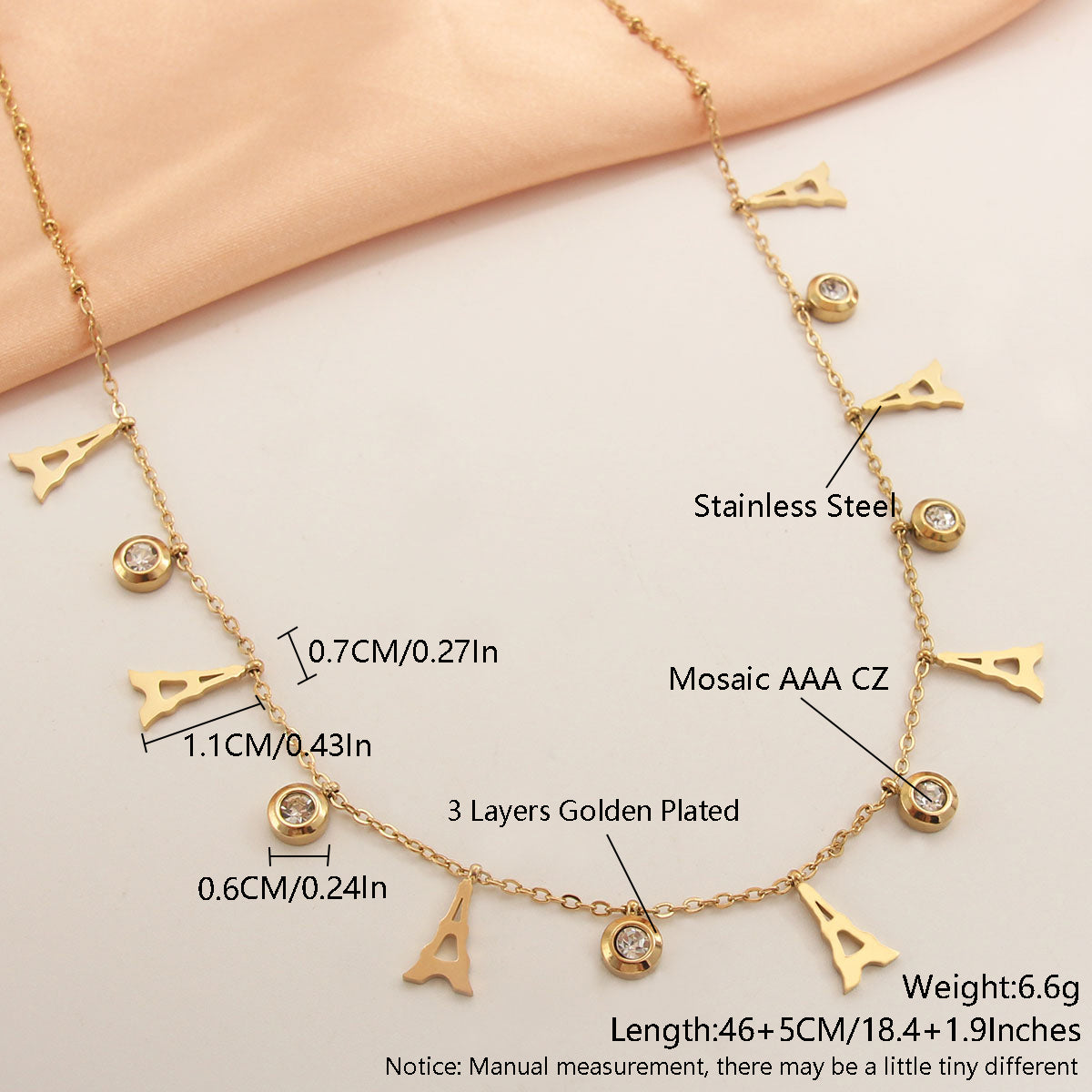 Wholesale Modern Style Simple Style Letter Stainless Steel Plating Inlay Gold Plated Zircon Necklace