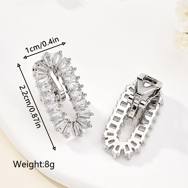 1 Pair Simple Style Classic Style Solid Color Inlay Copper Zircon Ear Cuffs