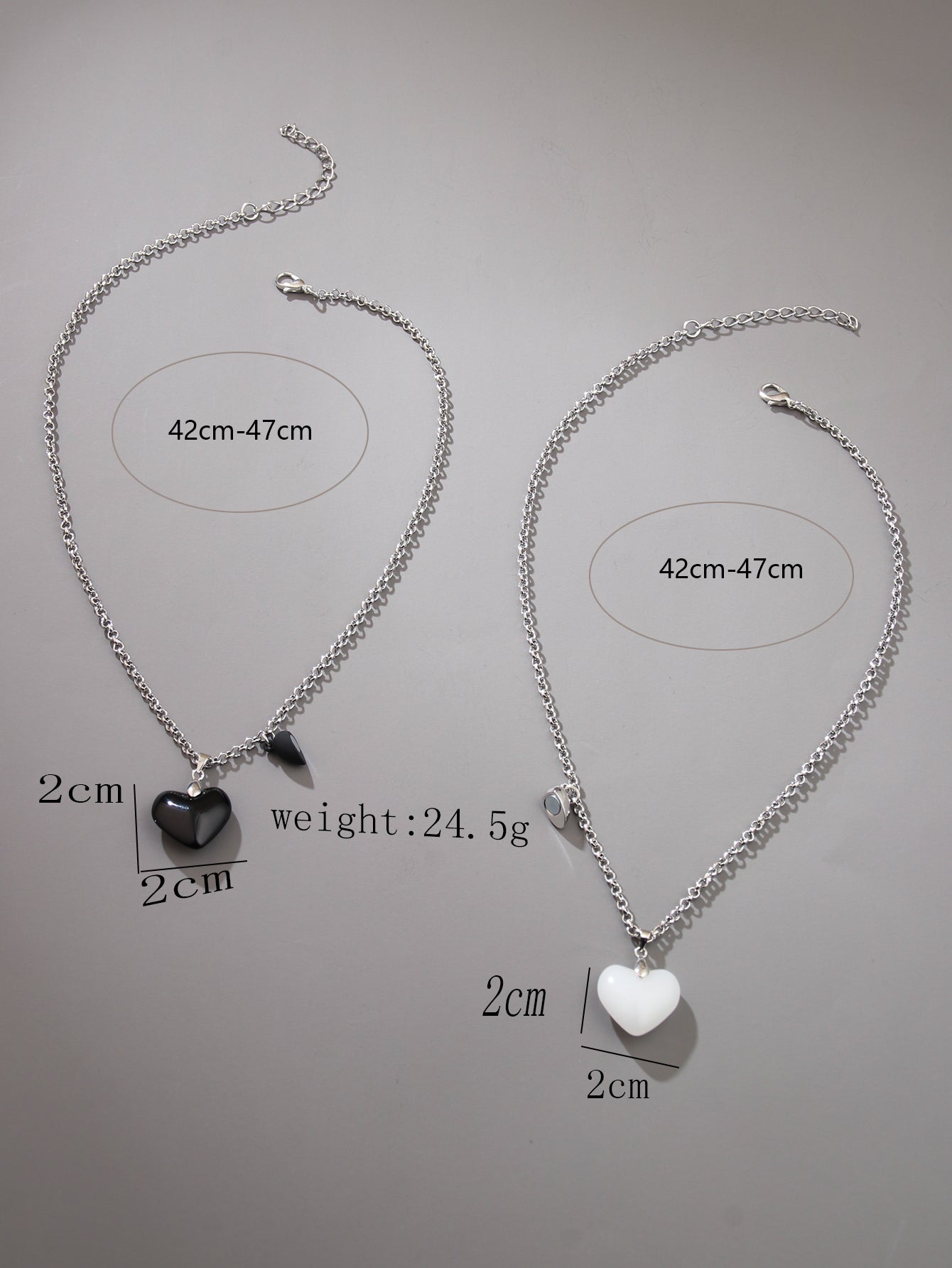 Simple Style Commute Heart Shape Gem Chain Unisex Necklace