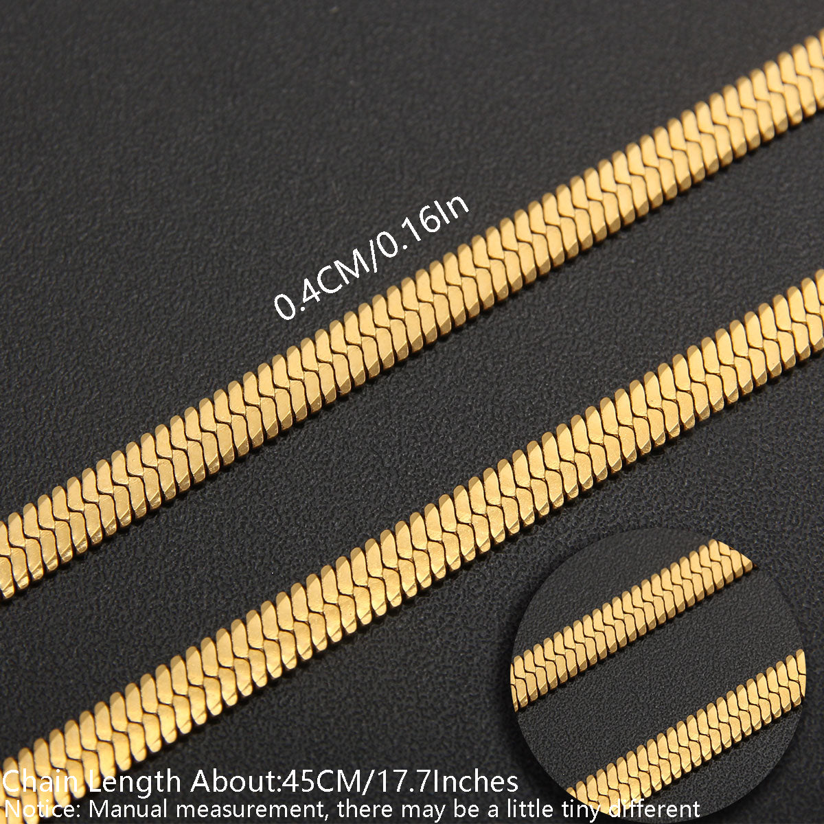 Wholesale Simple Style Solid Color Stainless Steel Chain Necklace