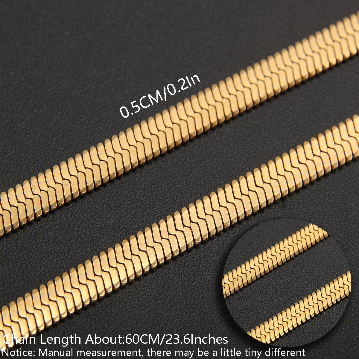 Wholesale Simple Style Solid Color Stainless Steel Chain Necklace