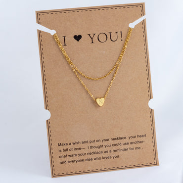 Simple Style Commute Heart Shape Stainless Steel Copper Plating 18k Gold Plated Pendant Necklace