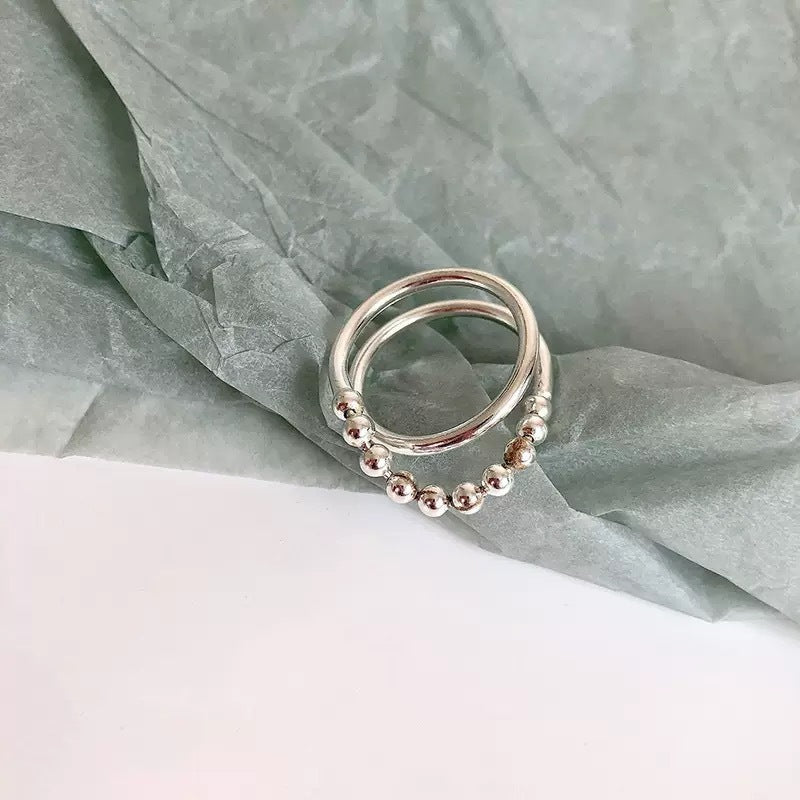 Retro Geometric Copper Rings