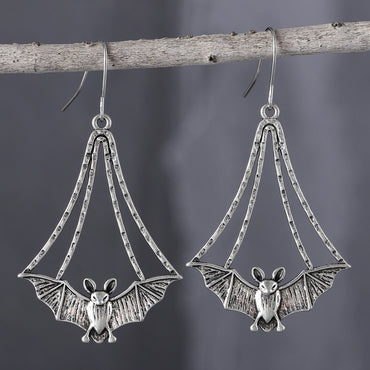 1 Pair Retro Bat Zinc Alloy Drop Earrings