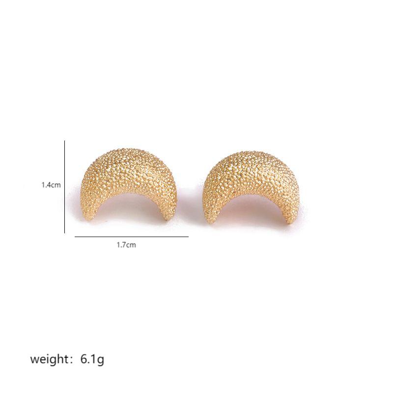 1 Pair Simple Style Commute Korean Style Moon Water Droplets Flower Copper 18K Gold Plated Silver Plated Ear Studs