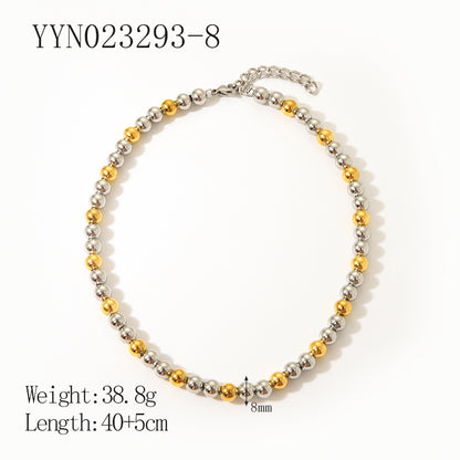 Ig Style Vintage Style Color Block Stainless Steel Plating 18k Gold Plated Bracelets Necklace