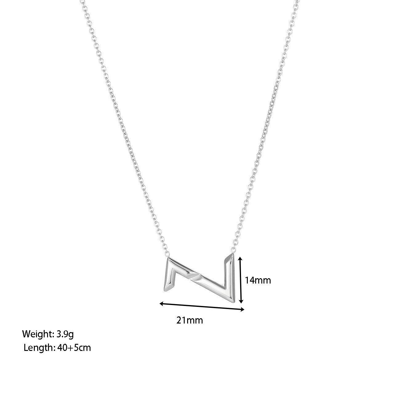 Elegant Lady Letter Stainless Steel Titanium Steel Plating Pendant Necklace