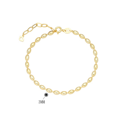 Simple Style Solid Color Sterling Silver Plating Gold Plated Bracelets