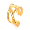 Simple Style Solid Color Stainless Steel Plating Gold Plated Rings