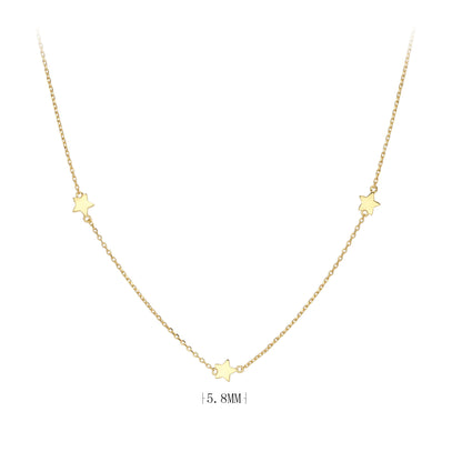 Simple Style Star Sterling Silver Plating Gold Plated Necklace