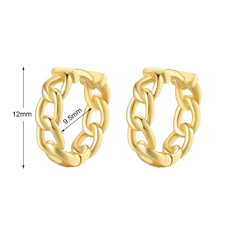 1 Pair Casual Simple Style Solid Color Plating Hollow Out Copper 18k Gold Plated Earrings