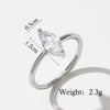 Elegant Glam Square Heart Shape Sterling Silver Plating Inlay Zircon White Gold Plated Rhodium Plated Rings