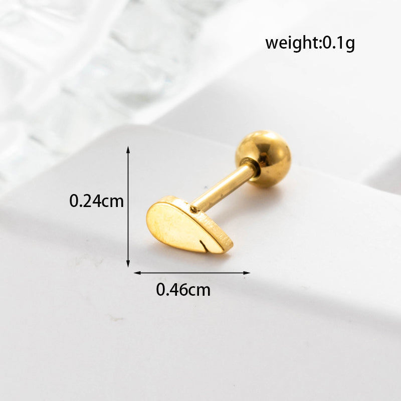 Lady Geometric Plating Stainless Steel Ear Studs