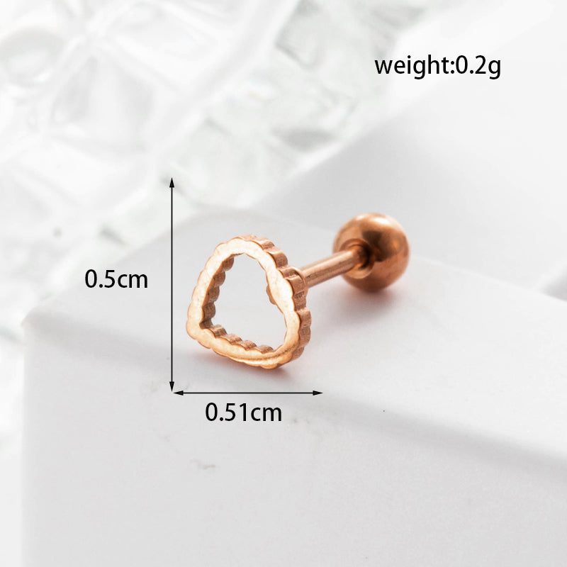 Lady Geometric Plating Stainless Steel Ear Studs