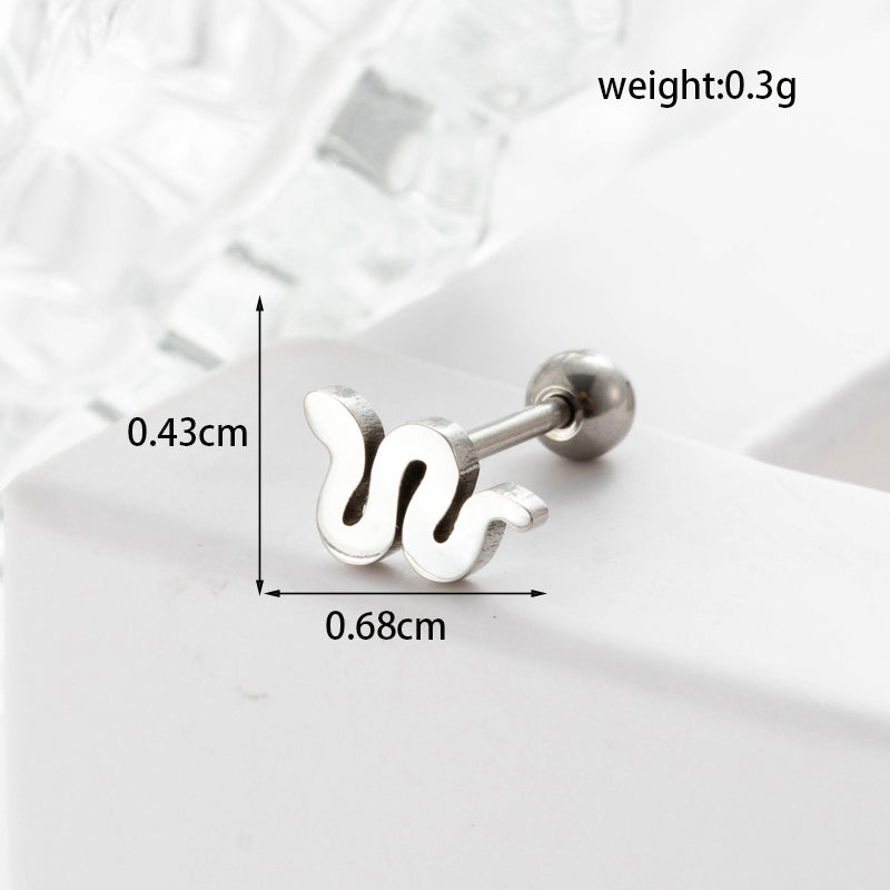 Lady Geometric Plating Stainless Steel Ear Studs