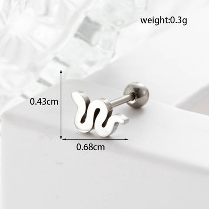 Lady Geometric Plating Stainless Steel Ear Studs