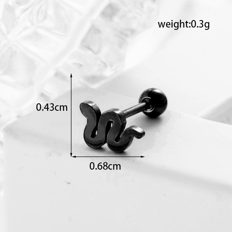 Lady Geometric Plating Stainless Steel Ear Studs