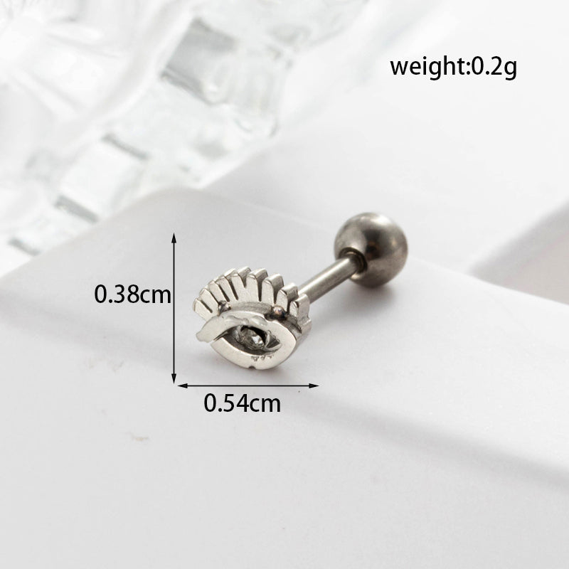 Lady Geometric Plating Stainless Steel Ear Studs