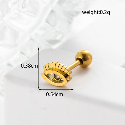 Lady Geometric Plating Stainless Steel Ear Studs