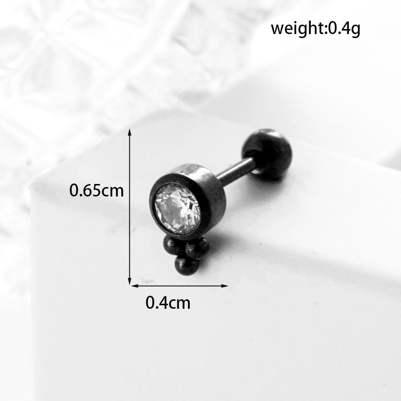 Lady Geometric Plating Stainless Steel Ear Studs