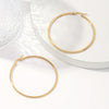 1 Pair Exaggerated Modern Style Solid Color Stainless Steel Hoop Earrings