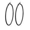 1 Pair Exaggerated Modern Style Solid Color Stainless Steel Hoop Earrings