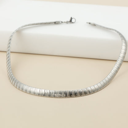 Wholesale Streetwear Geometric Solid Color Stainless Steel Plating Platinum Plated Choker