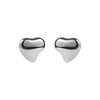 1 Pair Basic Simple Style Heart Shape Plating Stainless Steel Ear Studs