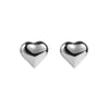 1 Pair Basic Simple Style Heart Shape Plating Stainless Steel Ear Studs