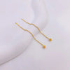 1 Pair Simple Style Solid Color Plating Chain Titanium Steel Ear Line