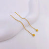 1 Pair Simple Style Solid Color Plating Chain Titanium Steel Ear Line