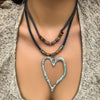 Vintage Style Geometric Heart Shape Alloy Zinc Alloy Wholesale Pendant Necklace