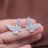 1 Pair Elegant Butterfly Inlay Copper Zircon Ear Studs