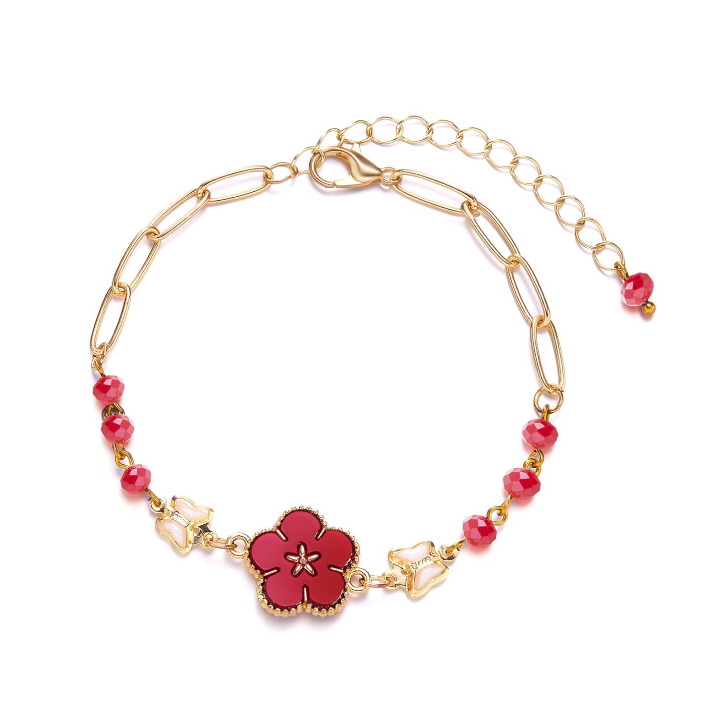 Sweet Flower Alloy Plating Women's Bracelets