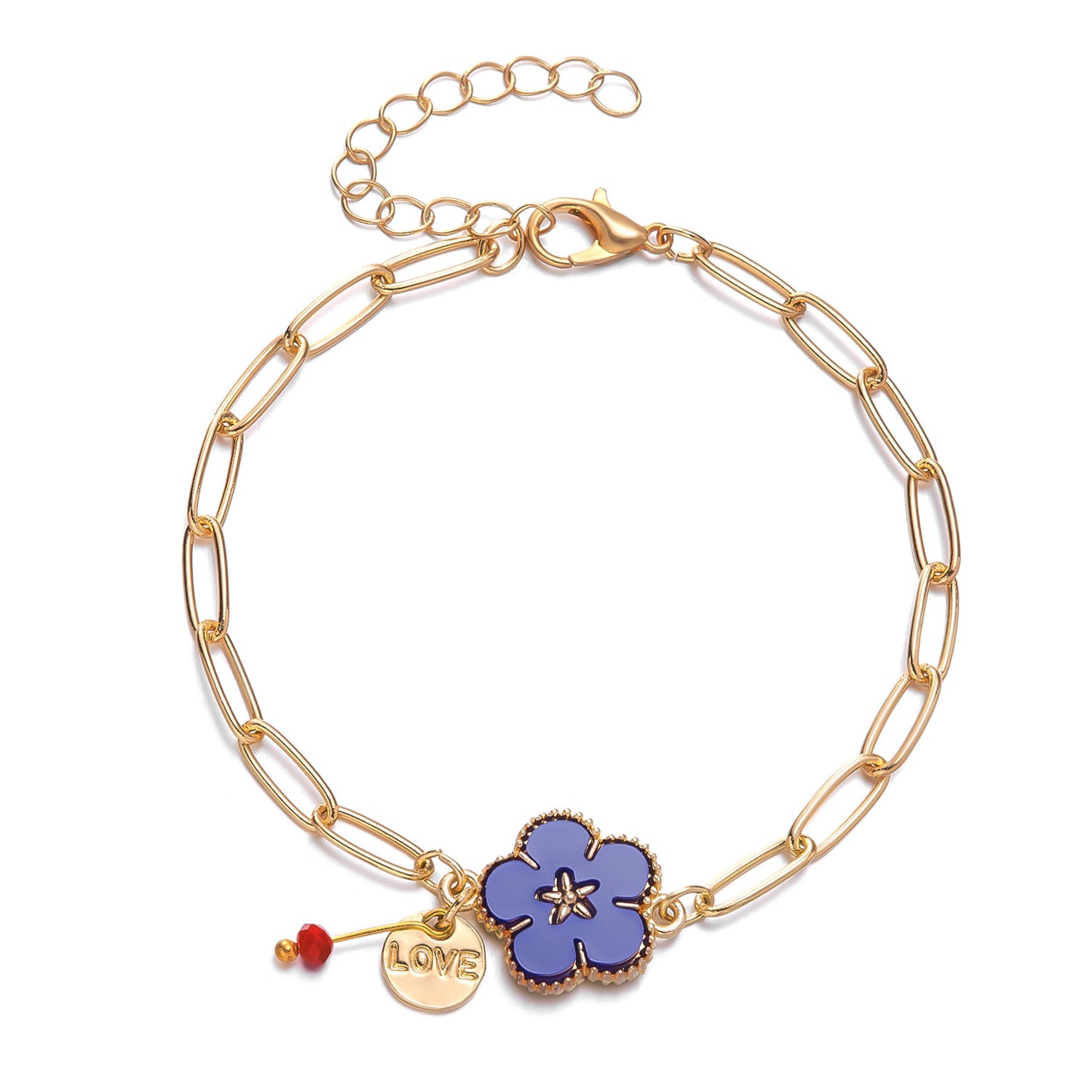 Sweet Flower Alloy Plating Women's Bracelets