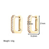 Fashion Geometric Titanium Steel Plating Zircon Earrings 1 Pair