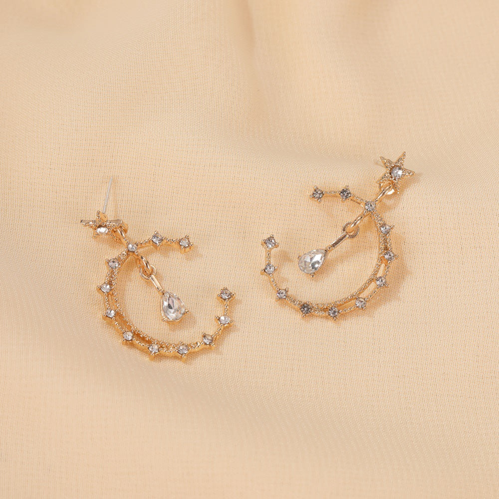 New Fashion  Exaggerated Star Moon Earrings Earrings Ladies Long Star Earrings Wholesale Gooddiy