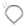 Rock Streetwear Water Droplets Stainless Steel Polishing Inlay Rhinestones Nose Ring