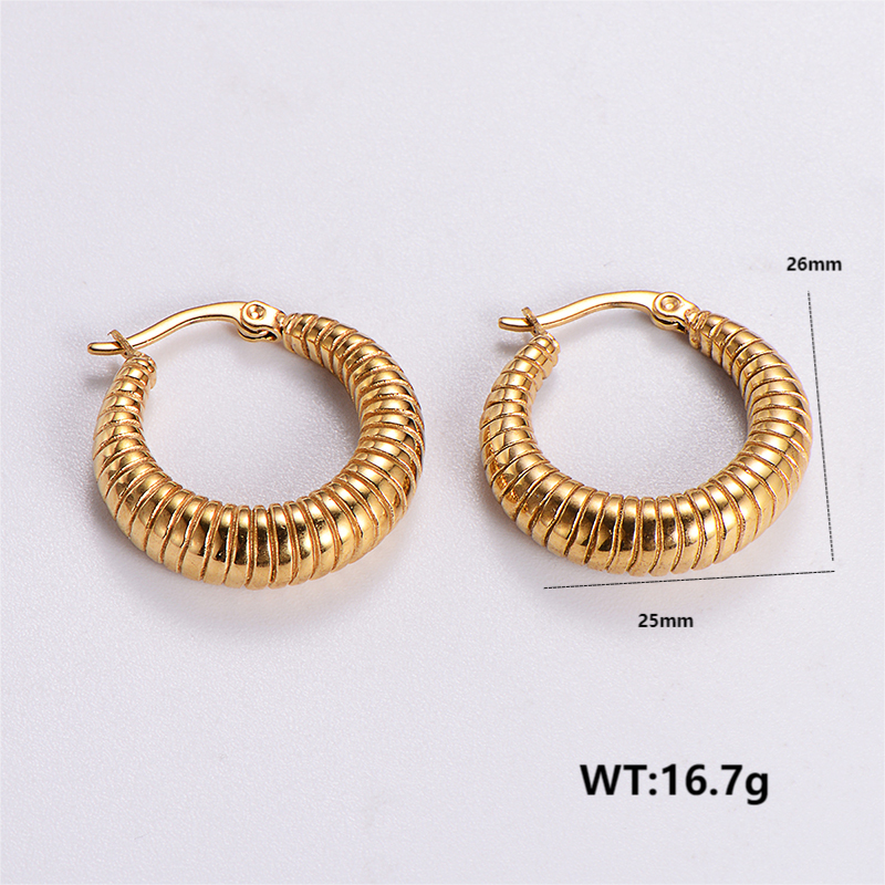 1 Pair Vintage Style Irregular Solid Color Plating Stainless Steel 24k Gold Plated Ear Studs