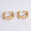 1 Pair Simple Style Solid Color Plating Stainless Steel 24k Gold Plated Earrings