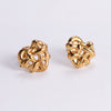 1 Pair Simple Style Solid Color Plating Stainless Steel 24k Gold Plated Earrings