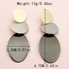 1 Pair Elegant Simple Style Oval Plating Stainless Steel Gold Plated Drop Earrings