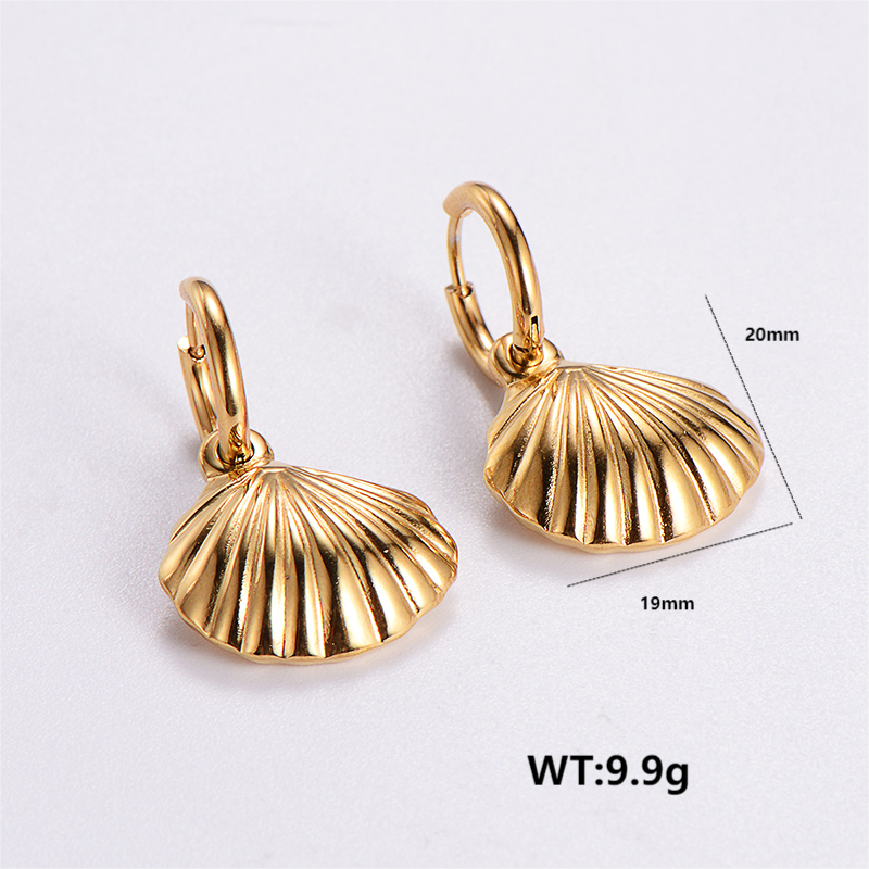 1 Pair Retro Streetwear Geometric Heart Shape Plating Stainless Steel 24k Gold Plated Drop Earrings