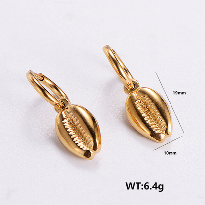 1 Pair Retro Streetwear Geometric Heart Shape Plating Stainless Steel 24k Gold Plated Drop Earrings