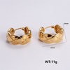 1 Pair Retro Roman Style Geometric Plating Stainless Steel 24k Gold Plated Ear Studs